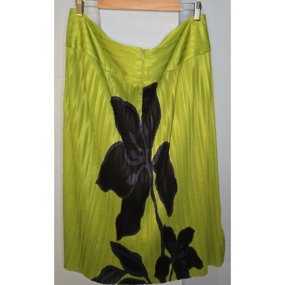 New Rare ELOQUII Women Skirt 16 High Waisted Knit Pleated Midi Skirt green - Picture 3 of 7